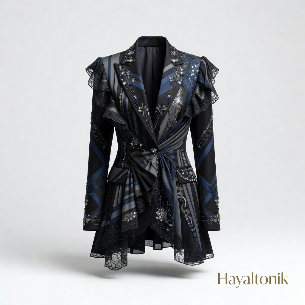 Modern Yün Blazer Kaban