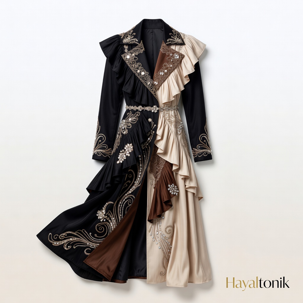 Elegant Kaşmir Detaylı Trench