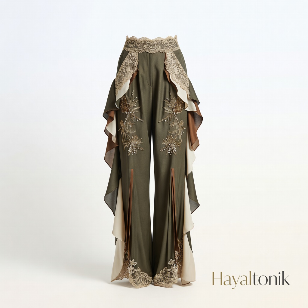 Dantel Detaylı Pijama Pantolonu
