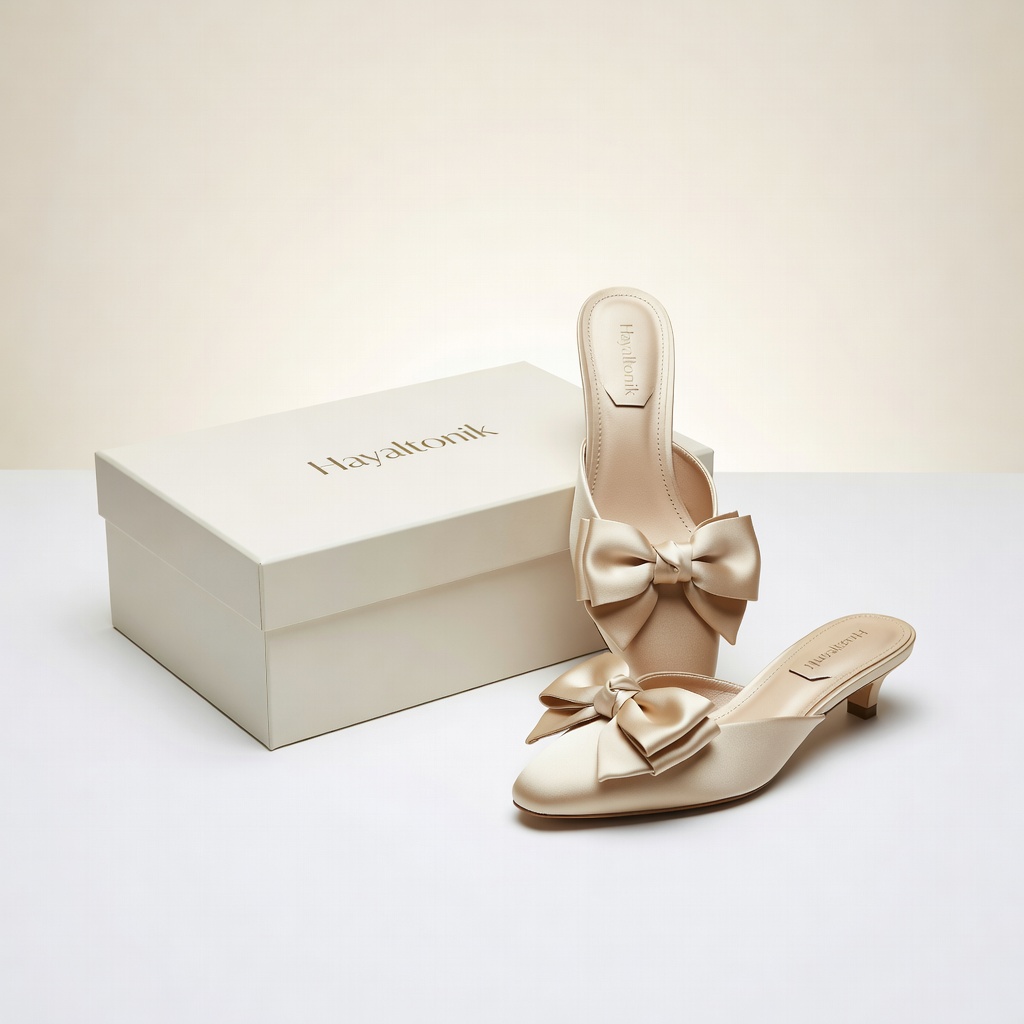 Saten Fiyonklu Mule